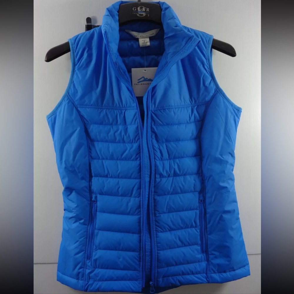 TRI-MOUNTAIN Women's Sky Blue Full Zip Puffer Vest, NWT